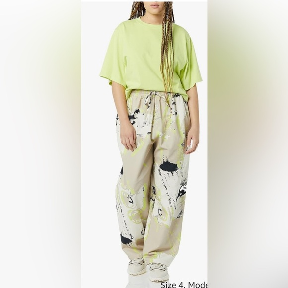 Rare/Self Women’s Standard Pull-On Wide Leg Twill Pant Unique Eclectic , Size 2 - Picture 9 of 13